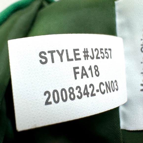 J CREW Tie-Neck Dress in 365 Crepe - Green - J2557 - Sz 0 - Picture 12 of 15